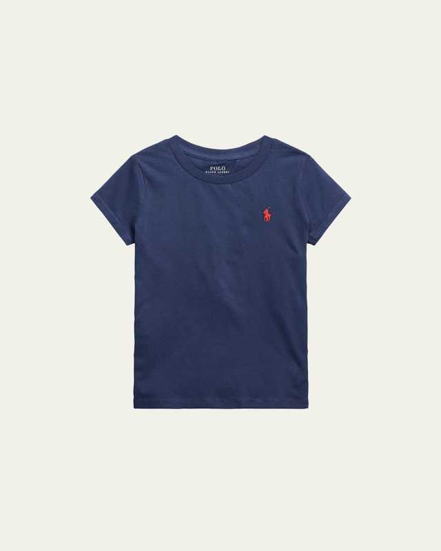 Girl's Logo Embroidered T-Shirt, Size S-X